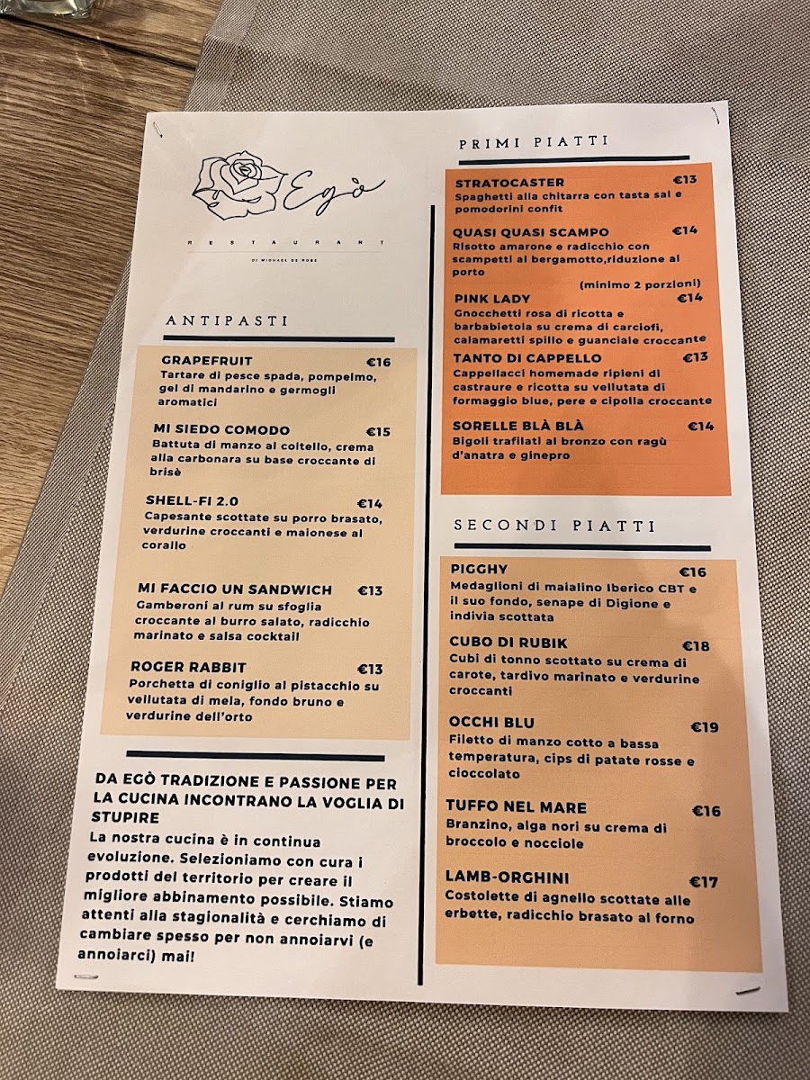 Menu Egò Restaurant | Ristorante Mirano-8